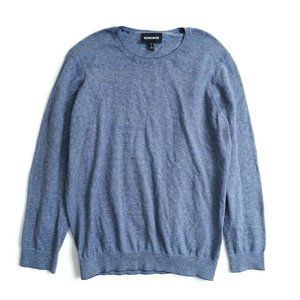 Bonobos Mens Sweater Pullover Crew Neck Lightweight Blue Cotton Size Medium Slim